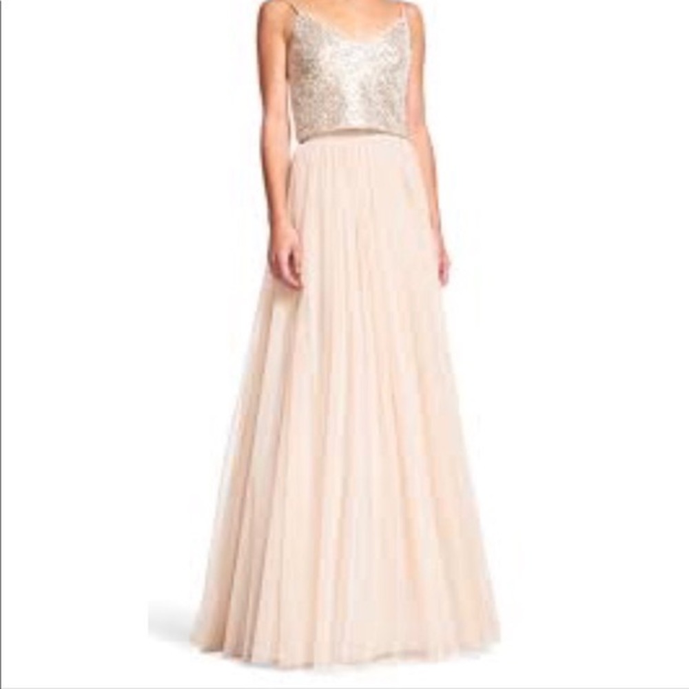 Adrianna Papell 2 piece sequin/tulle dress